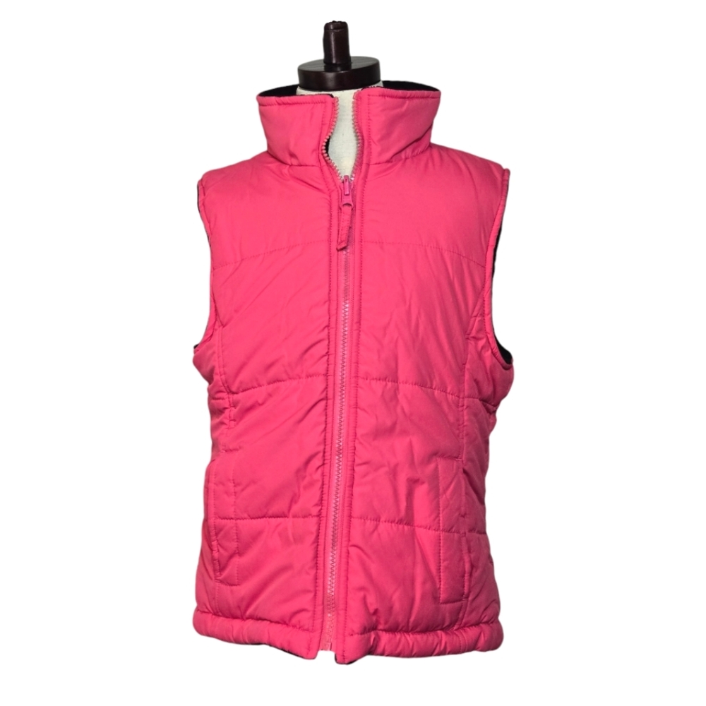 Arizona Girls Medium 10/12 Black & Pink Reversible Vest
